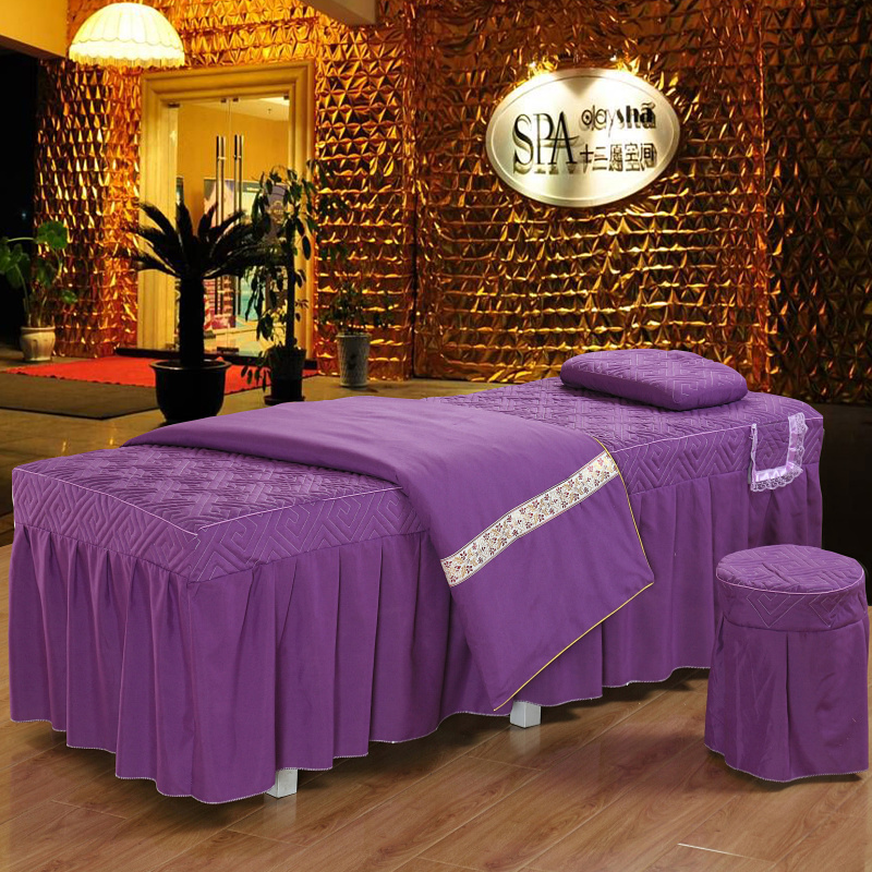 Vẻ đẹp trải giường bốn bộ của vẻ đẹp salon massage quilt cover dầu gội đặc biệt giường bìa gói vẻ đẹp trải giường trải giường