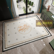 New modern living room parquet tiles Mie yellow Entry into the door Restaurant Puzzle Shaped Floor Tiles Anti Slip