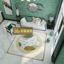 New Chinese Nine Fish Polychaeterie Tiles Tile Living Room Entrance into the family Xuanguan Restaurant into the entrance hall Art styling and floor tiles