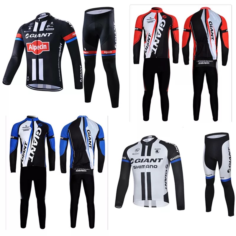 Spring, summer and autumn quick-drying men's and women's long-sleeved trousers team version riding suit suit road bike mountaineering shirt