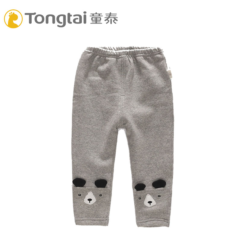 Tongtai Spring, Autumn and Winter New Girls Trousers with Velvet Lining Leggings 1-4 Years Old Baby Girl Pants High Waist Pants Outing Pants