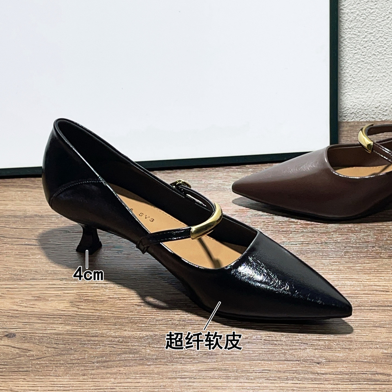 Office Workers' Versatile High-Heeled Shoes for Commuting, Women's 2026 Model, Pointed Toe, Stiletto Heel, Single Strap, Comfortable, Elegant Mary Janes Office Workers' Versatile High-Heeled Shoes for Commuting, Women's 2026 Model, Pointed Toe, Stiletto Heel, Single Strap, Comfortable, Elegant Mary Janes