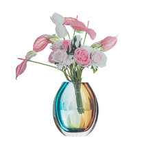 Color glazed vase handmade Exit American modern light and upscale Living room table floral floral superior sense