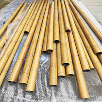Bamboo tube stainless steel simulation withered yellow bamboo tube with section outdoor guardrail paint yellow imitation bamboo fence