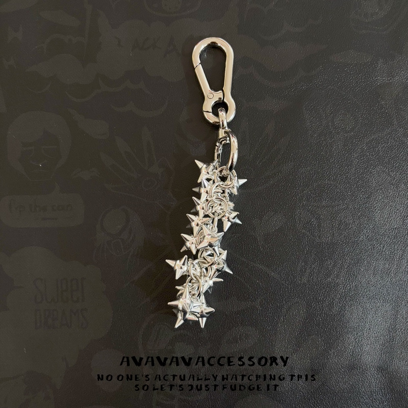 Avavava New Niche Design Meteor Hammer Keychain Pendant Dark Punk Bag Accessory Decoration