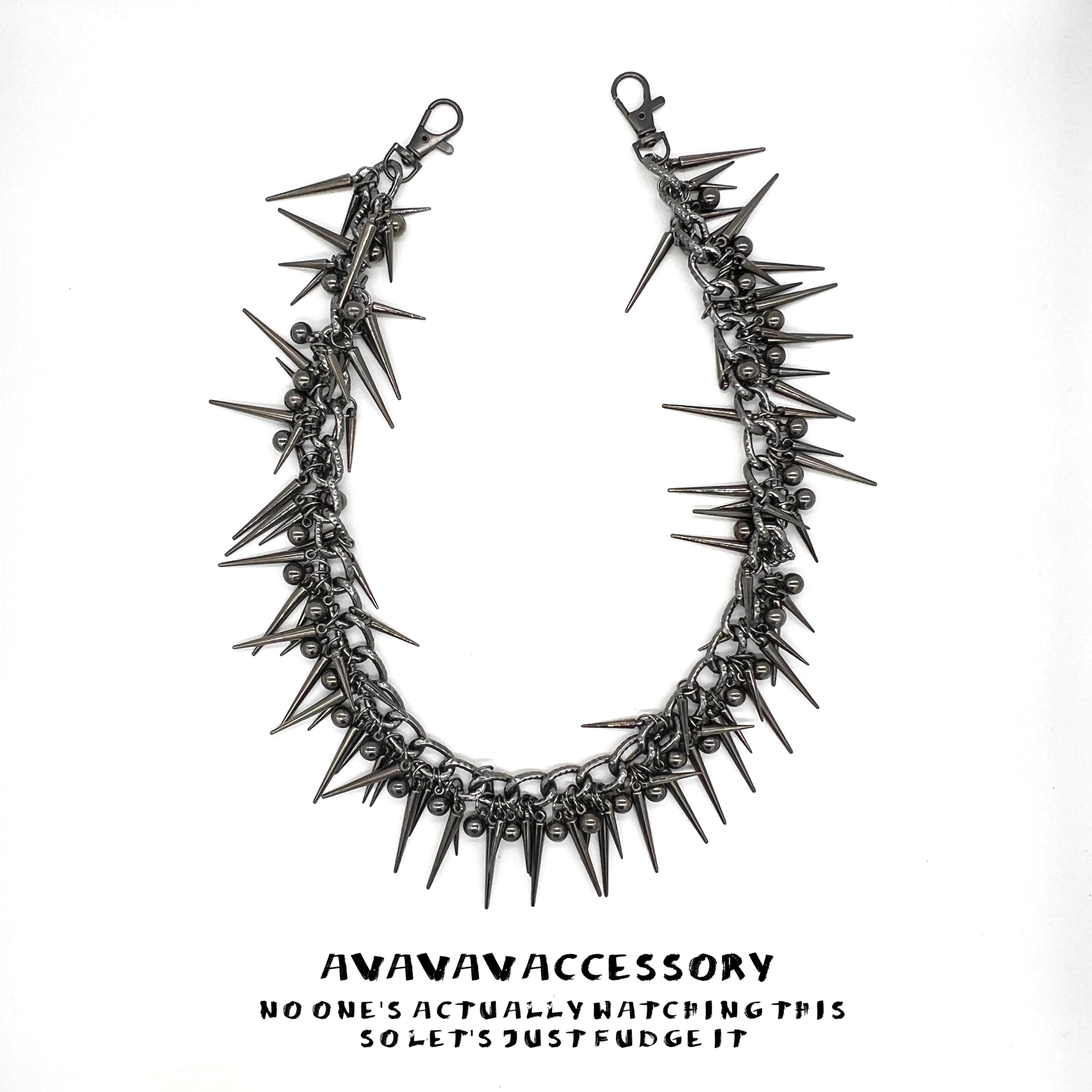 AVAVAV niche design new hip-hop punk trouser chain jeans waist chain rivets heavy industry bag pendant accessories