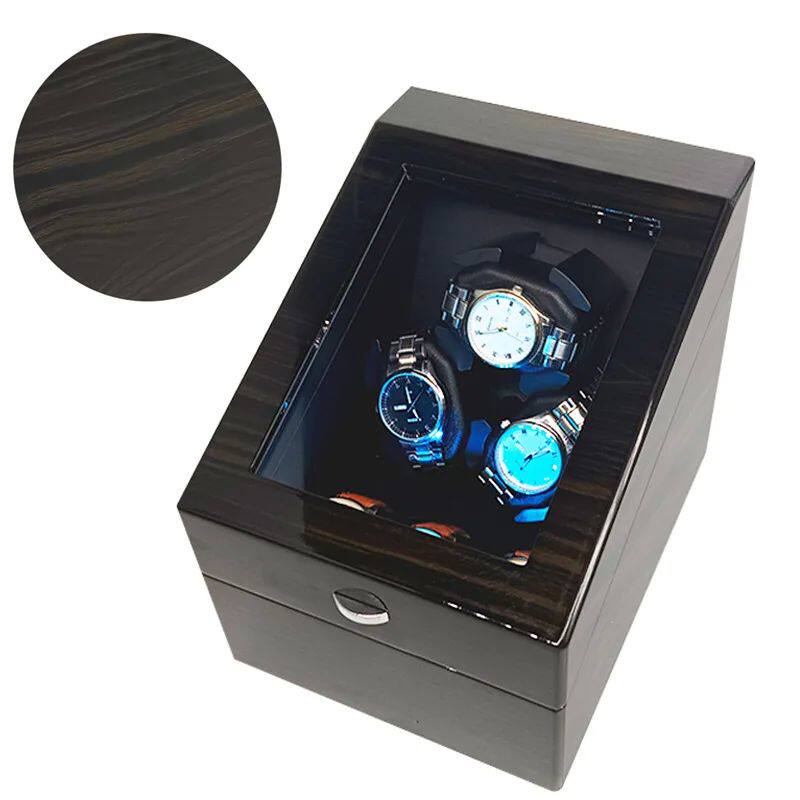 Покачивая таблицы automatic watch winder box led wooden electric watch box rot