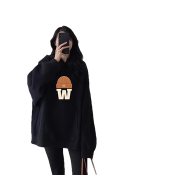 New autumn and winter hooded sweatshirt women's loose jacket