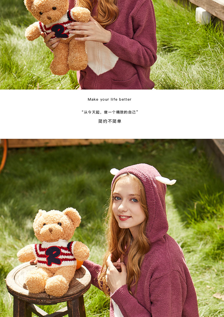 Bộ đồ ngủ nữ mùa thu và san hô lông cừu set chenille angel wing Bộ đồ ngủ nữ mùa thu mới 2018 mẫu thủy triều dễ thương đồ ngủ nữ