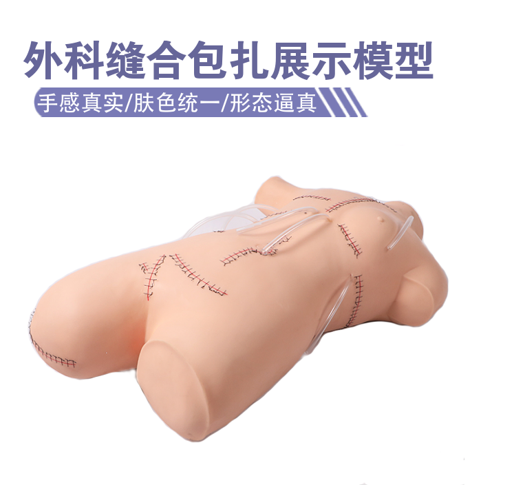 高级缝合包扎拆线换药消毒清创训练模拟人 外科清创模型