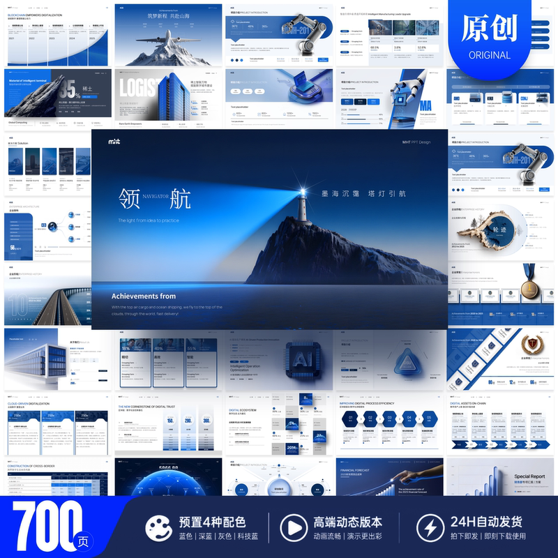 [700+ Pages] High-End Dynamic Ppt Template Business Plan | Work Summary | Roadshow | Company Introduction