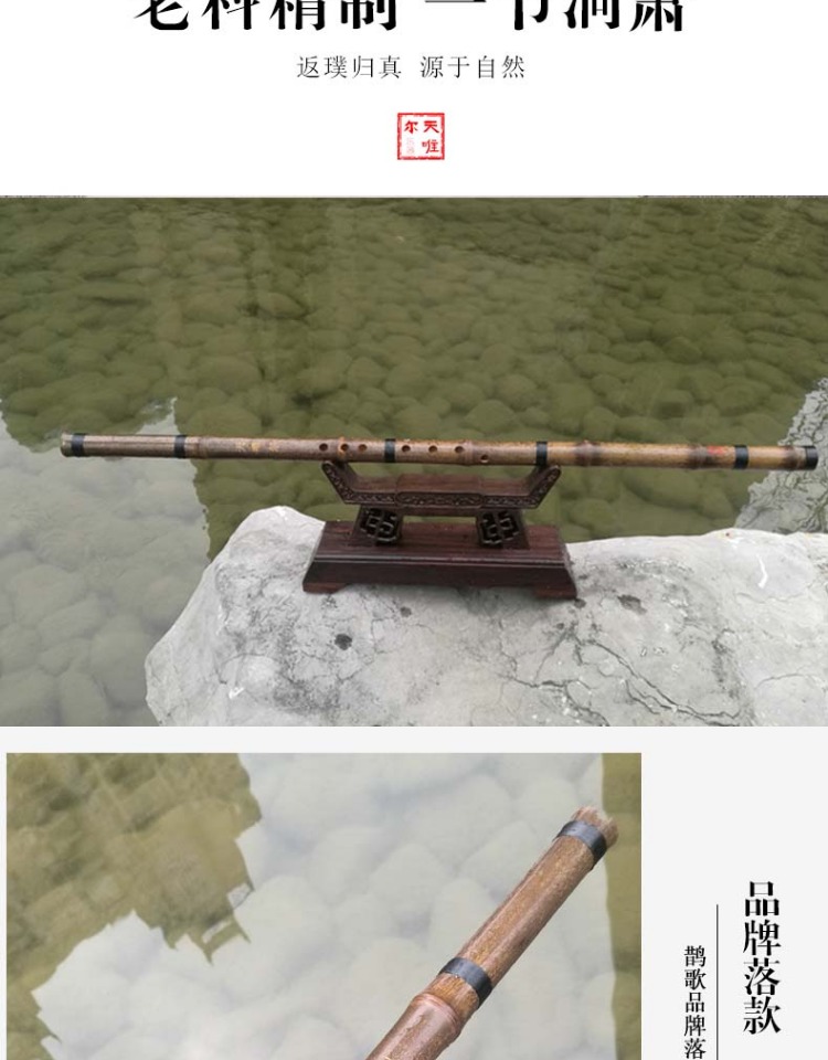 Tianweier Zizhudong 箫 素 boutique cửa hàng handmade tám lỗ sáu lỗ Zizhu một one nhạc cụ dành cho người mới bắt đầu - Nhạc cụ dân tộc mua đàn cổ cầm