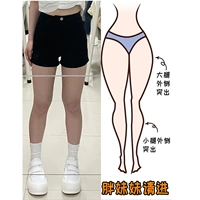 Эластичные штаны, джинсовая юбка, шорты, с акцентом на бедрах, в обтяжку