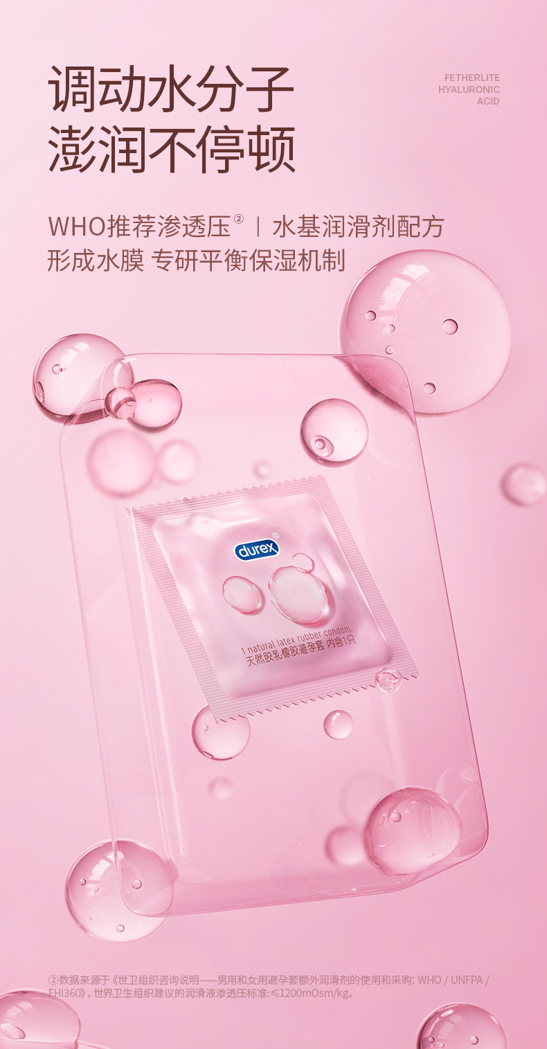 Durex Lubricated Ultra-Thin Condoms with Hyaluronic Acid, 12-Pack — detail image 16