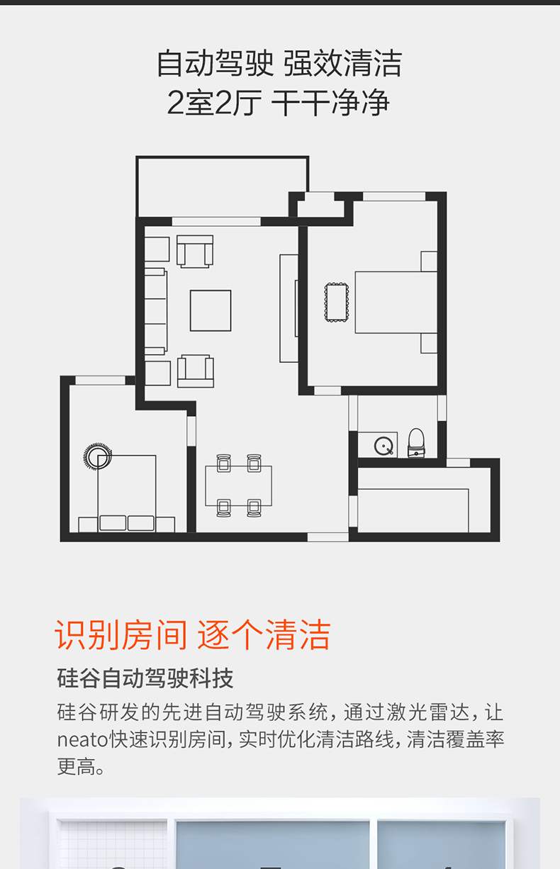 [Direct] Mỹ nhập khẩu Neato D3 Robot quét thông minh WiFi nhà máy hút bụi tự động - Robot hút bụi robot hút bụi xiaomi vacuum mop esse