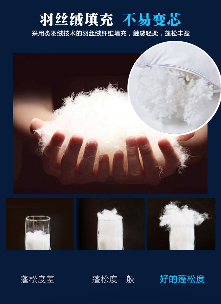 Ying Xin dệt nhung gối lông gối khách sạn Gối Gối Độc thân - Gối gối
