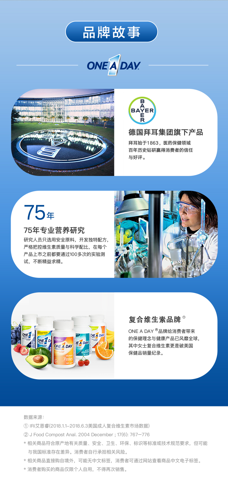 拜耳旗下 One A Day 男士21种复合维生素 100粒*2瓶 图8