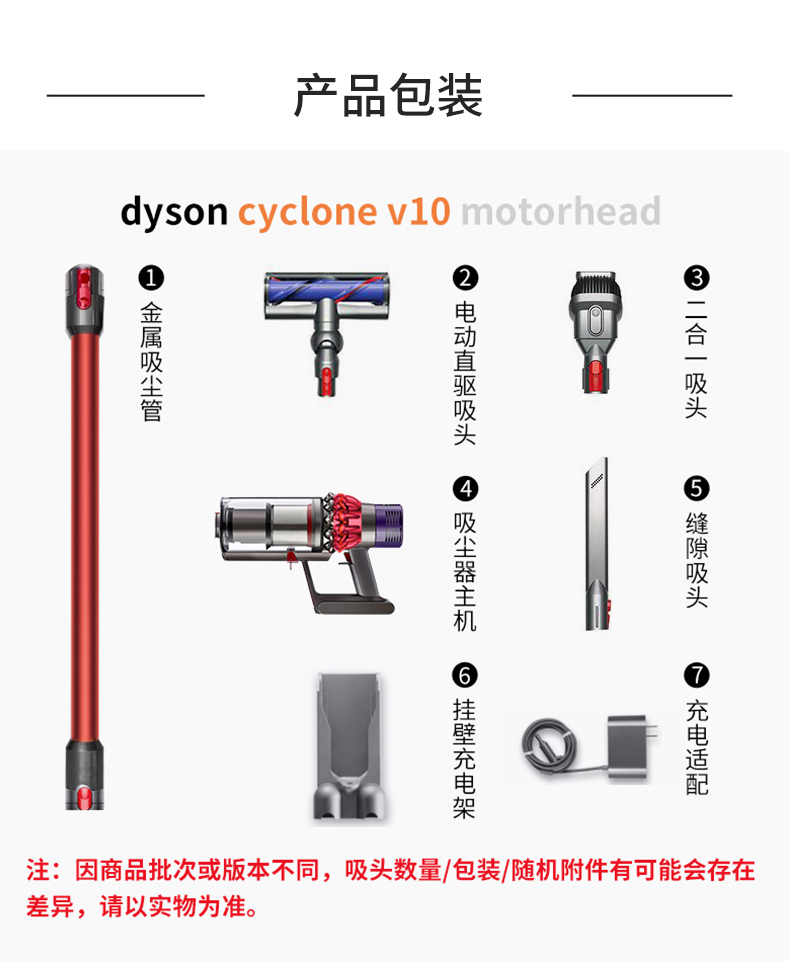 戴森 美版 V10 Motorhead 手持式无绳吸尘器 配3个吸头 图14