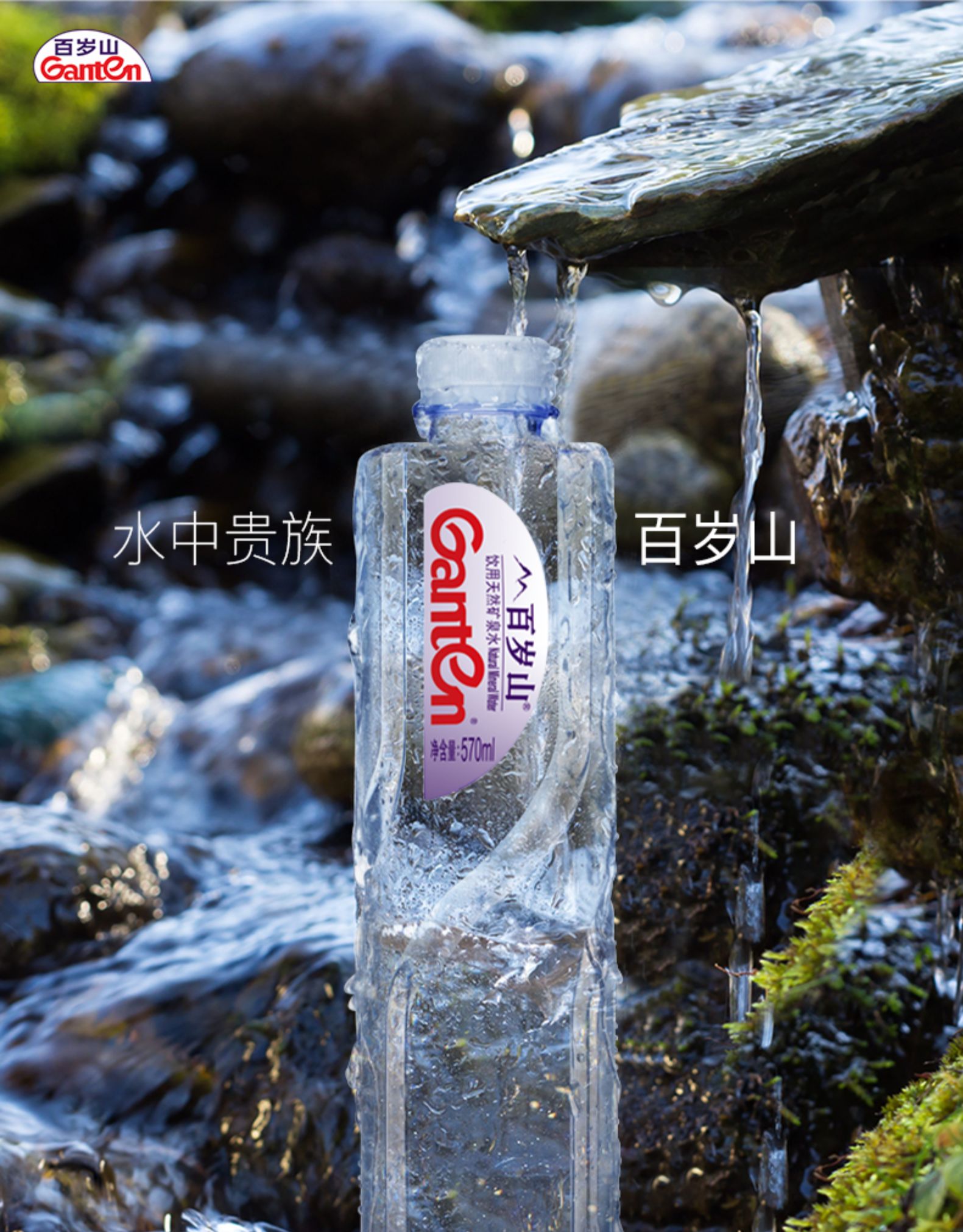 中高端水 百岁山 天然矿泉水 570ml*24瓶 图1