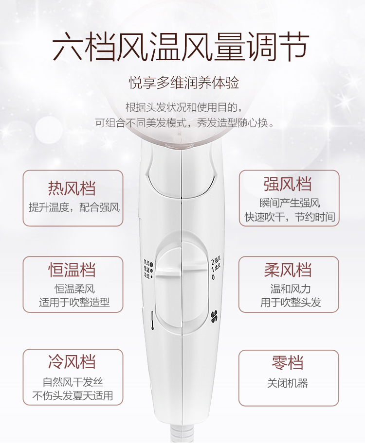 Panasonic/松下 负离子恒温电吹风 1700w大功率 图9