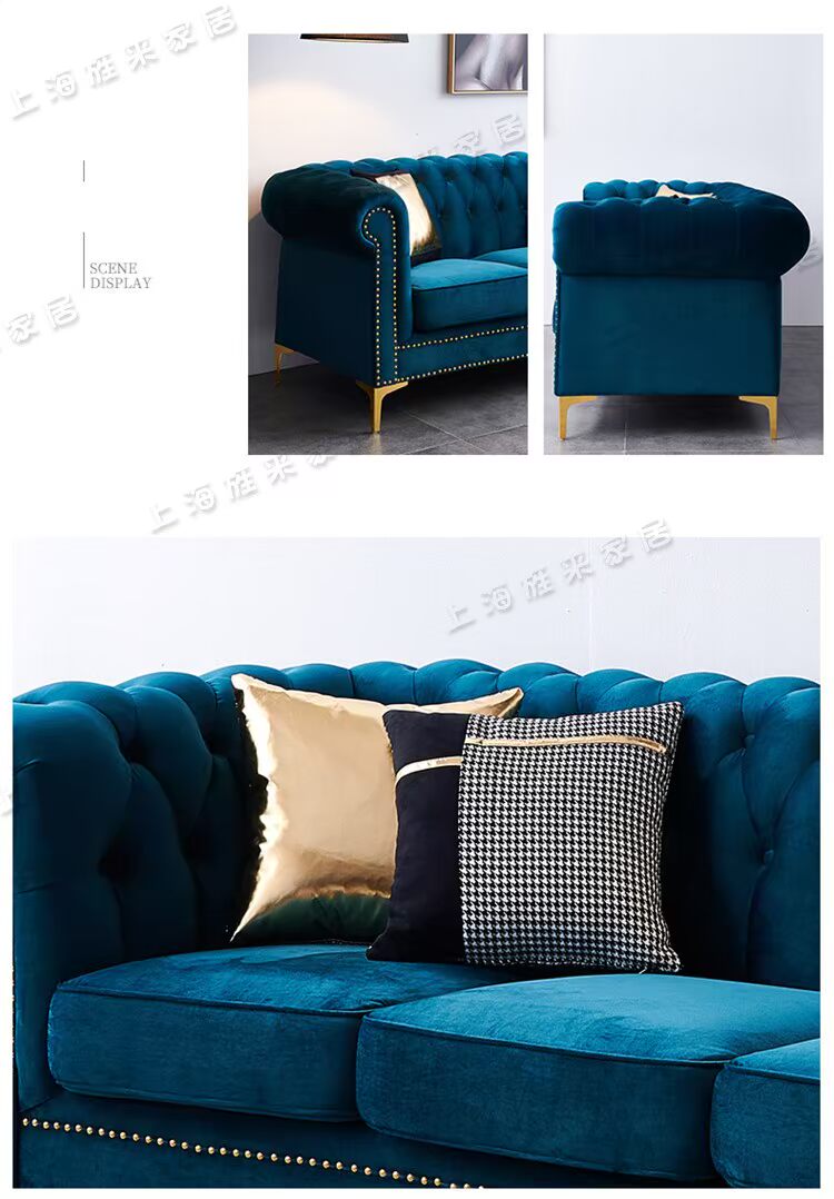 Bán chạy nhất Mỹ kéo khóa vải sofa ba phòng khách căn hộ nhỏ Pháp lưới đỏ hậu hiện đại kết hợp sofa sang trọng - Ghế sô pha sofa góc