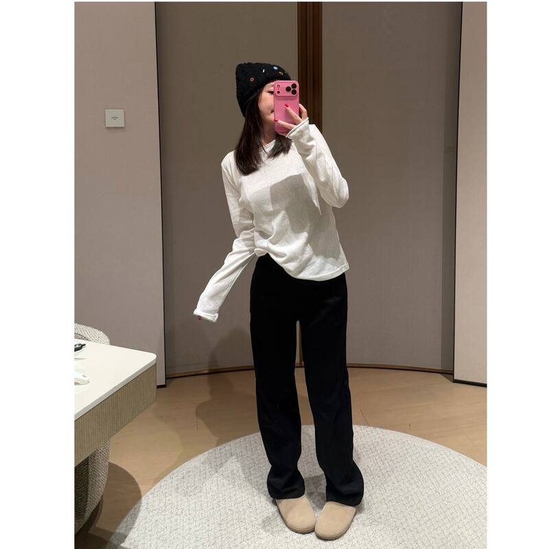 Zhou Xingming - [Floating Night] Lyocell High-End Women's Jeans Washed Fashion Straight-Leg Jg982