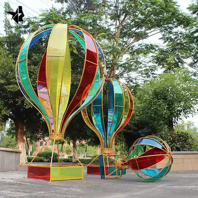 Creative wrought iron Film hot air balloon ornaments mall beautiful Chen outdoor wedding stage arrangement props