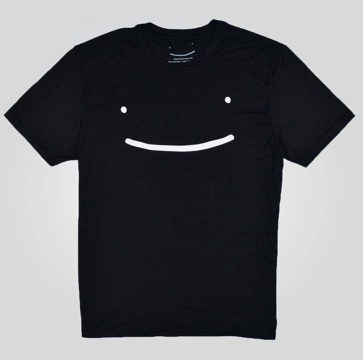 (Spot second hair) Dream smile LOGO printing black and white spring and summer boys and girls T-shirt