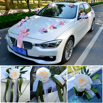 Wedding car flower vice car decoration wedding car flower decoration head car flower Flower Flower Flower rearview mirror flower car door flower fleet set