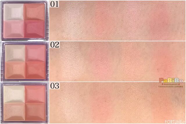 CEZANNE Qian Shili phấn má bốn màu / tấm phấn có độ bóng cao 05 đến Hexi Meixi Yoshida Zhuli tự nhiên với cùng một đoạn - Blush / Cochineal phấn má 3ce rose beige