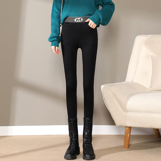 Black Leggings for Women, Thin Style for Spring and Autumn 2025, New High-Waisted Slim-Fit Skinny Pencil Magic Pants