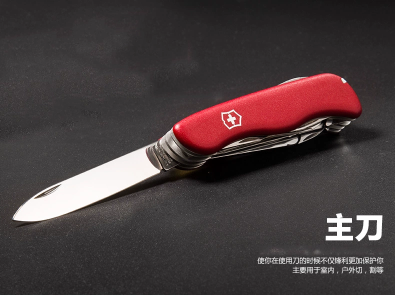 Gốc xác thực Vickers Thụy Sĩ quân dao Hercules màu đỏ và màu đen tùy chọn chính hãng đa chức năng dao Thụy Sĩ dao dao găm quân đội M9