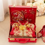 Подарочная коробка для помолвки Dowry Box Rand-порт коробка для пароля красная свадьба чемодан невеста Xiuhe Box Dowry Gift Box Золотая коробка