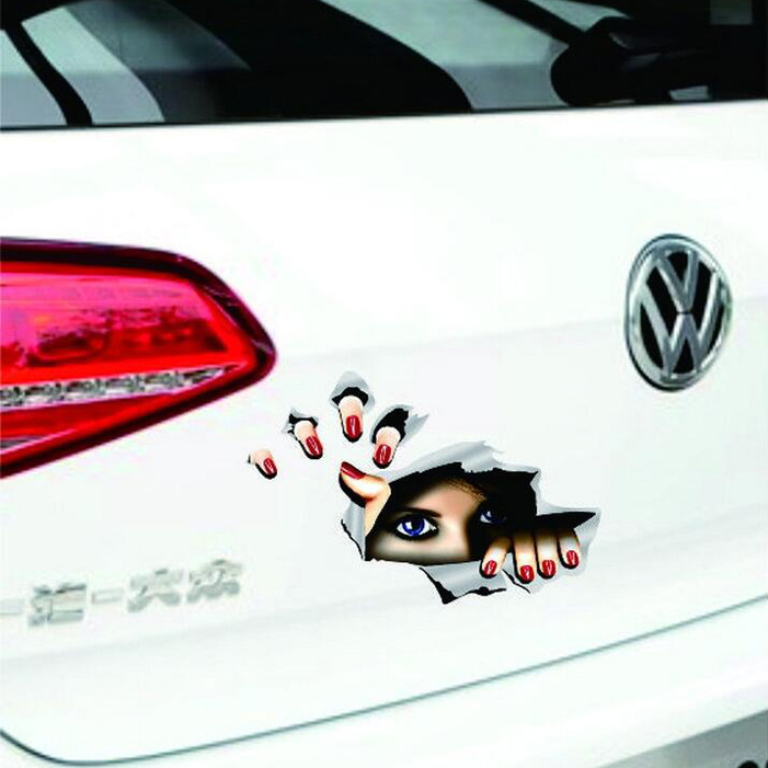 Beauty eyes peek at car stickers car decorative stickers to block scratches stickers personality creative funny car stickers