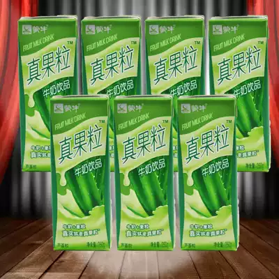 Guangdong Guangzhou delivery 250ml*12 Mengniu real fruit aloe vera flavored fruit milk