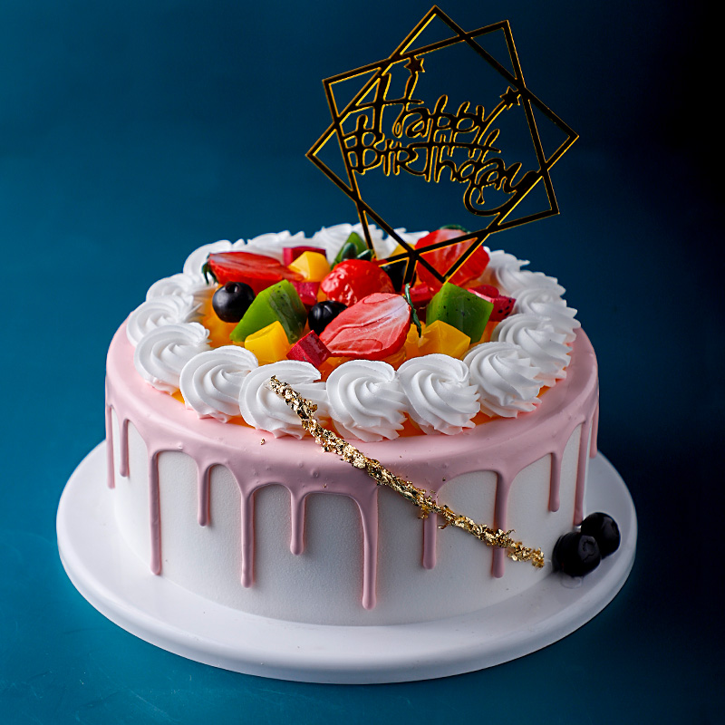 Eurostyle fruit birthday cake model emulation 2022 new net red plastic fake cake sample t179