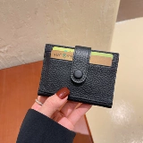 Короткий маленький ультратонкий универсальный картхолдер подходит для мужчин и женщин, кошелек, из натуральной кожи