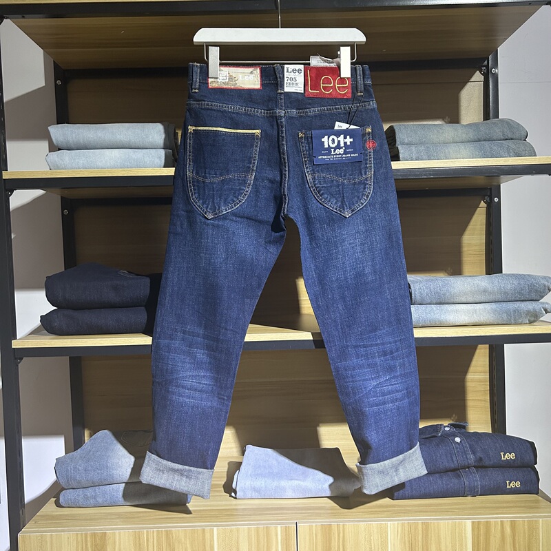 Lee Men's Palace-Style Co-Branded Vintage Embroidered Mid-Waist Straight-Leg Jeans Lmb100705100275-A00531