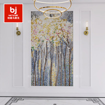 American Light Lavish Mosaic Puzzle Background Wall Sticker Glass Abstract Art Tile Xuan Guan Restaurant Mural Small Red Book