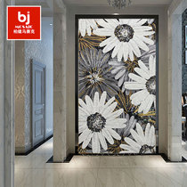 Modern minimalist mosaic puzzle background wall living room porch TV art sunflower cut painting tile customization