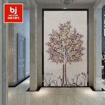 Fa fortune tree stone mosaic puzzle cut painting porch pass restaurant custom art background wall tile cultural fossil