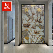 Simple Lily glass mosaic puzzle porch aisle restaurant background wall tile decorative building materials mirror