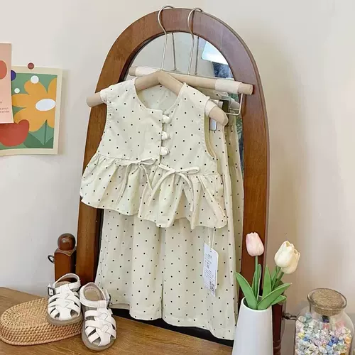 Тонкий летний комплект, милая базовая футболка для девочек, в корейском стиле