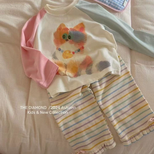 Осенние леггинсы, штаны для девочек, в западном стиле