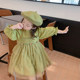 2023 new Korean version of foreign style baby girl Mori lace collar cake gauze skirt spring little girl lady princess skirt