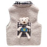 Демисезонный детский модный жилет, с медвежатами, увеличенная толщина