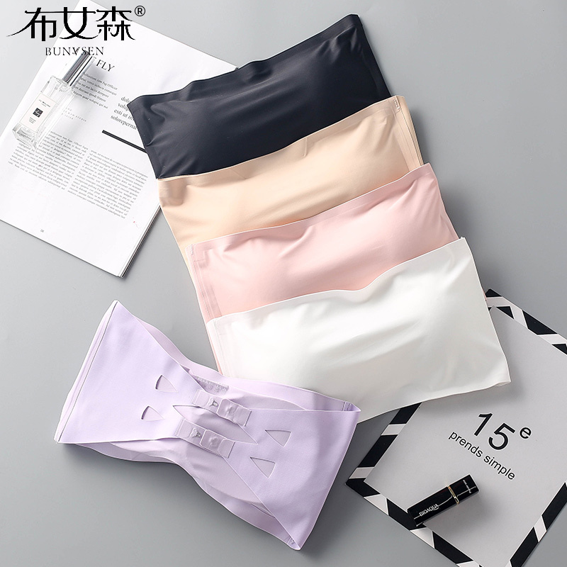 Summer Thin Strapless Bra for Women, Special for Camisole Dresses, Seamless, Non-Slip, Backless, Push-Up Bra