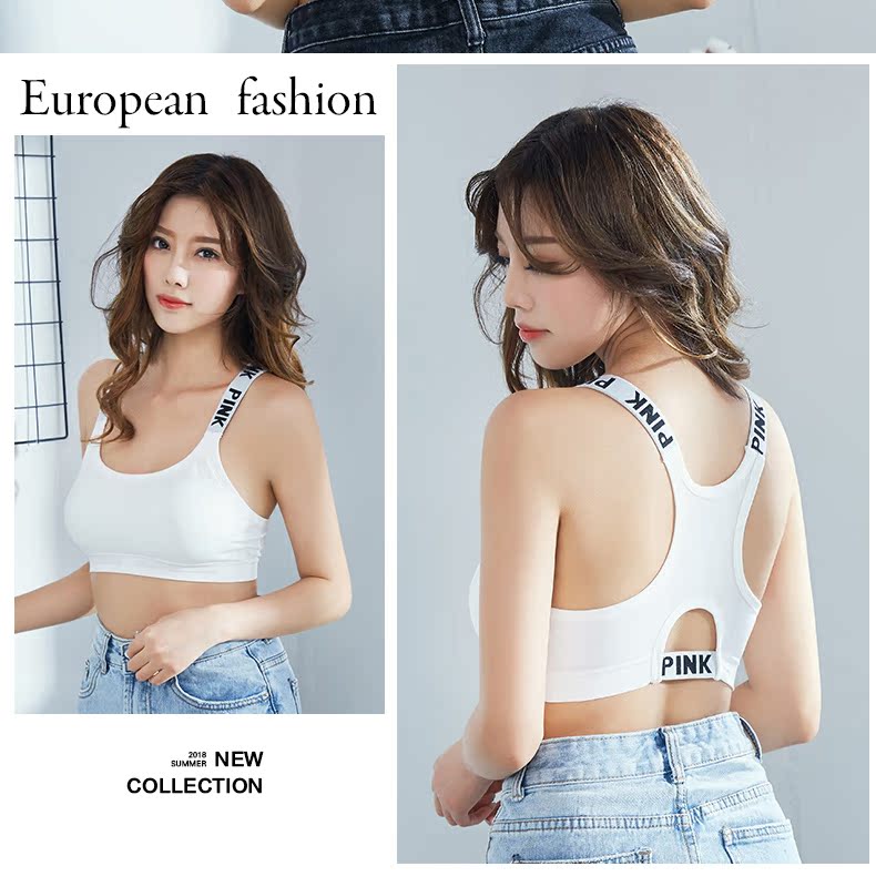 Thư đẹp trở lại ống top không có vòng thép áo ngực thể thao quấn ngực thu thập đồ lót yếm nữ sinh trung học nữ do lot nu