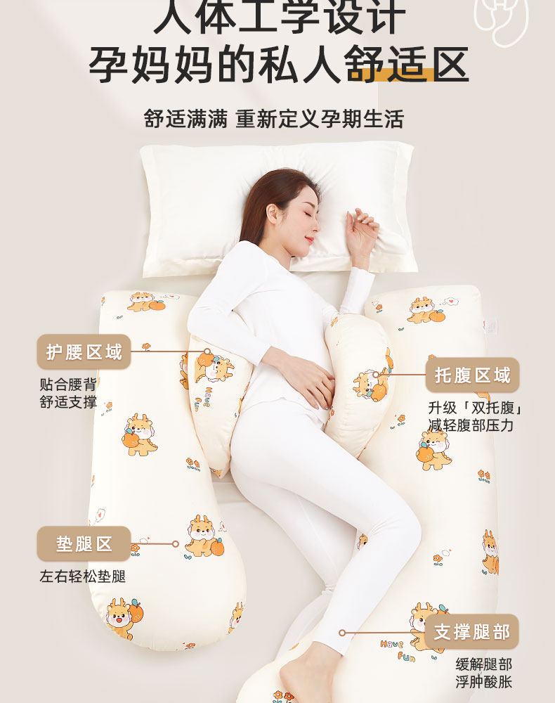 孕妇枕护腰侧睡枕托腹侧卧怀孕睡觉枕头神器腰枕夹腿抱枕孕期专用 — 5
