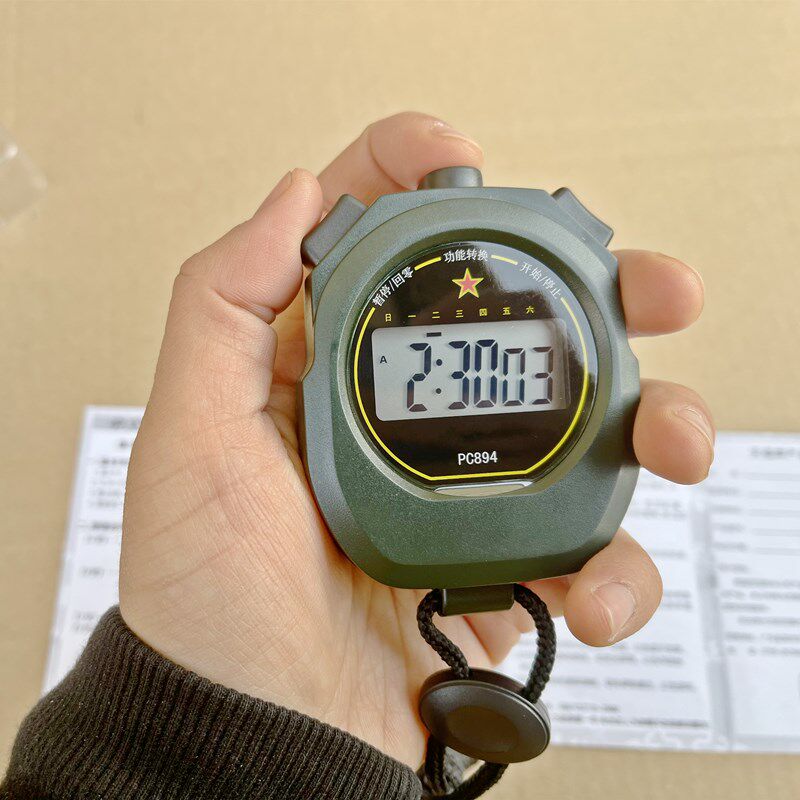 Timer watch twice row running sports stopwatch timer Alarm clock time date